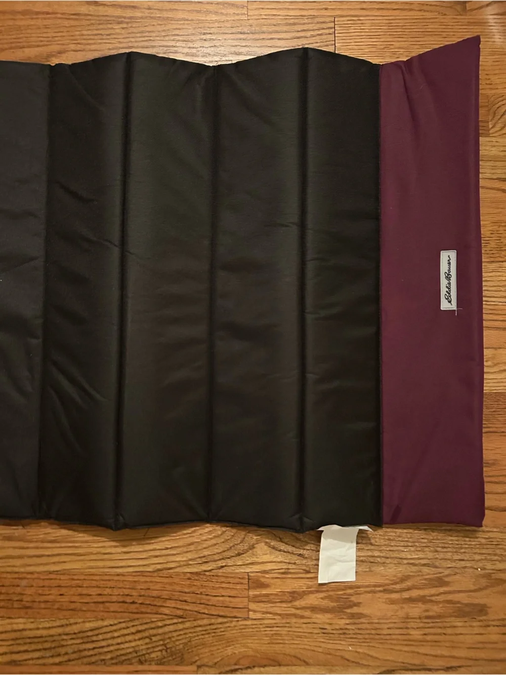 Eddie Bauer Roll Up Packable Foldable Black & Maroon Dog Bed Great for Traveling